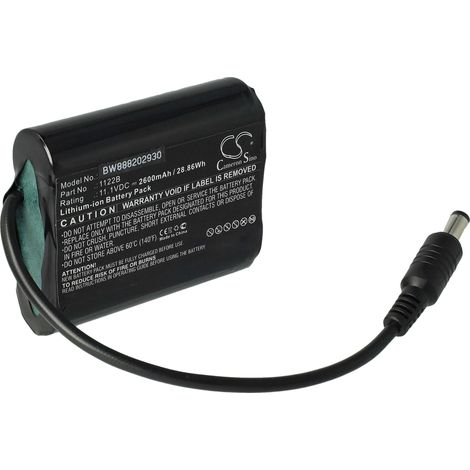 vhbw Batería recargable compatible con Venture Heat MC-1645, ZMCB2200 guantes de moto calefactados (2600 mAh, 11,1 V, Li-Ion)