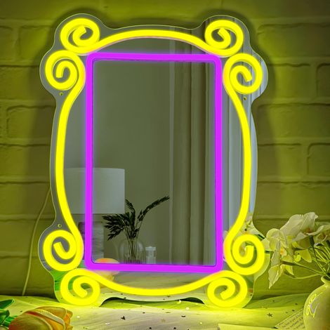 Enseigne néon miroir sur le thème du cinéma/TV — Design à intensité variable, adapté à la décoration de la maison, de la chambre, du porche et des fêtes d'anniversaire (1/5)