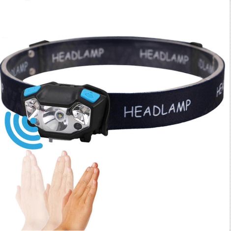 Lampe frontale 5 modes d'éclairage LED, lampe torche puissante et rechargeable, étanche ( ) (1/5)