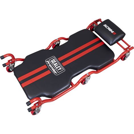 Sealey SCR84 Deluxe Steel Creeper with 6 Wheels & Headrest