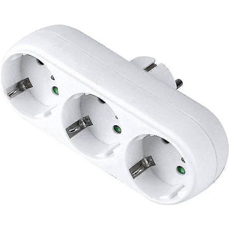 Adaptateur de prise à 3 voies, prise murale ou de table multiple à 3 prises 16 A/250 V