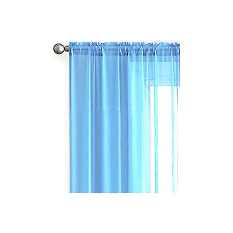 Rideau de fond en tulle, semi-occultant, élégant, pour mariage (140180 bleu)