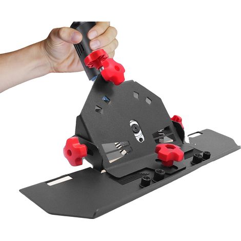 Outil de chanfreinage à meuleuse d'angle, guide de biseau réglable, solution de coupe polyvalente, noir (1/2)