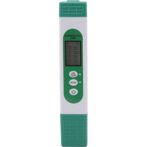 Testeur numérique de qualité de l’eau 5 en 1 avec écran LCD rétroéclairé, mesure TDS, EC, salinité, densité et température pour aquarium, piscine, hydroponie et eau potable (1/5)