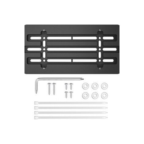 Lot de 4 supports de plaque d’immatriculation avant universels – Cadre 12x6 pouces – Livré avec 6 vis et clé pour fixation rapide sur tout véhicule (1/5)
