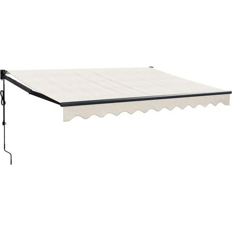 Store banne automatique beige rétractable 3 x 2,5 mètres (1/5)