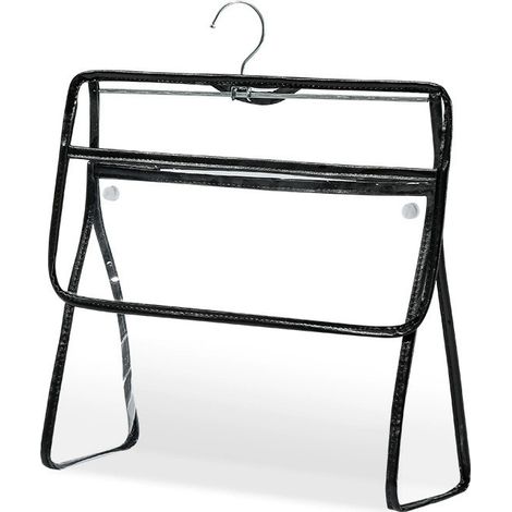 Bolsa colgante para la ropa sucia, ideal para el baño. Bolsas de plástico para guardar toallas. Organizador de viaje. Impermeable para colgar ropa y toallas de baño (Negro, Grande).