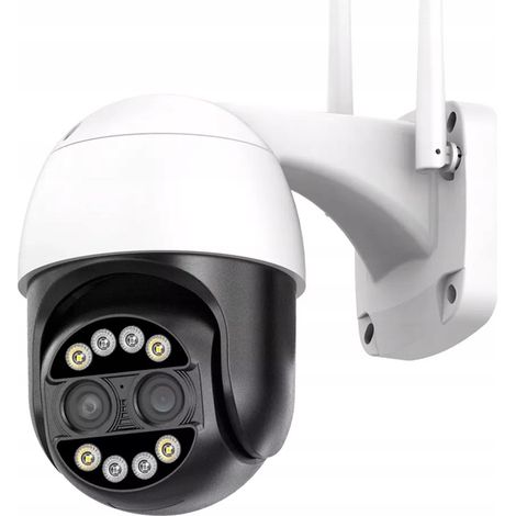Caméra extérieure rotative double Wi-Fi 8 MP