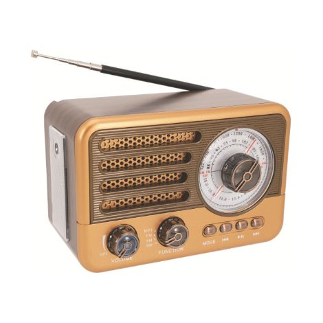 Bluetooth-Lautsprecher – tragbarer Bluetooth-Lautsprecher – Retro-Radio-Vintage-Bluetooth-Lautsprecher – Transistorradio – AM/FM/SW-Kleinradio (1/2)