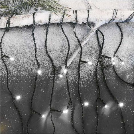 EMOS LED Weihnachts-Eiszapfen, 10 m, Außen und Innen, Kaltweiß, Programme, D4CC03 (1/4)