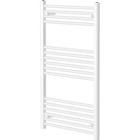 Pizarro White 1000mm x 600mm Straight Heated Towel Rail (1/5)