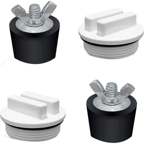 Bouchons D'hivernage Piscine 2 Pouces Avec Adaptateur 1,5 Pouce Fileté En Caoutchouc Expansion 2 Pièces