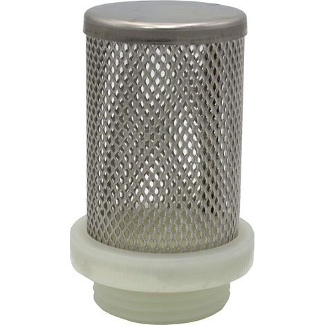 Crépine d'aspiration pour clapets anti-retour 3/4", nier en acier inoxydable, DN20 (1/3)