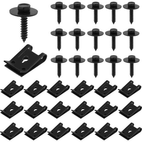 Beyamis Écrous U clip acier lot20 - Fixation voiture Chevrolet Ford (1/5)