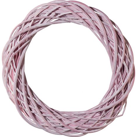 Rattan Kranz Rosa washed Ø 40 cm