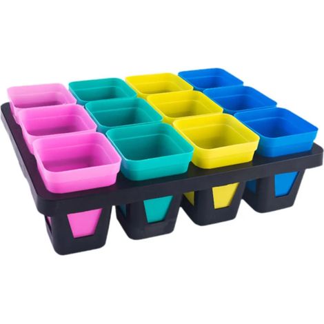 Bandeja Para Macetas De , Soporte Para Transporte 12 Celdas