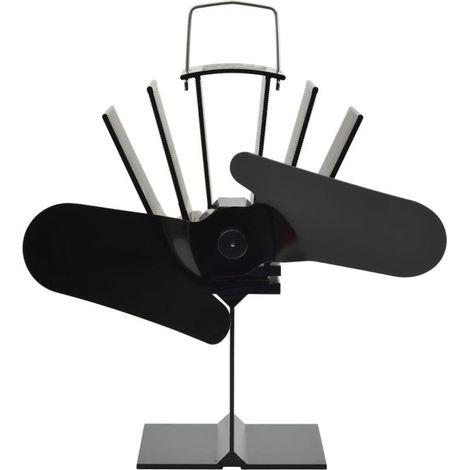 Ventilatore per stufa a calore 2 pale nero (1/3)
