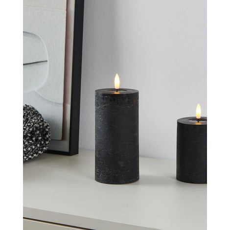 Eglo LED Kerze Leskino warmweiß 15 x Ø 7,5 cm schwarz (1/2)