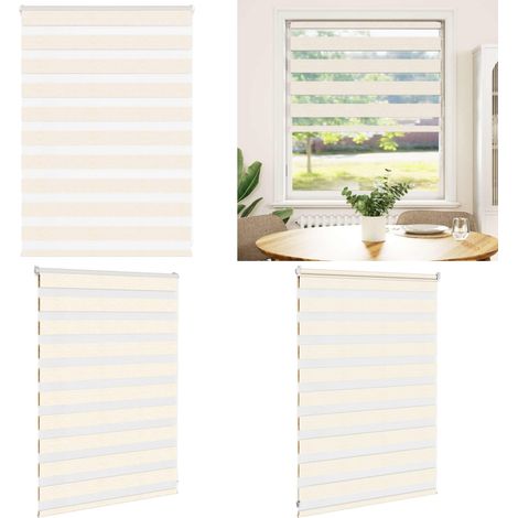 vidaXL Zebrarollo Marmorbeige 100x100 cm Stoffbreite 95,9 cm Polyester (1/5)