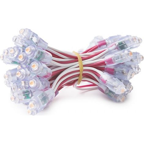 Pixel LED 0.1W 2Lm 9Mm 12V Epistar (Cadena 50 Unidades) Morado 50.000H  [DE-PIX-9-A]