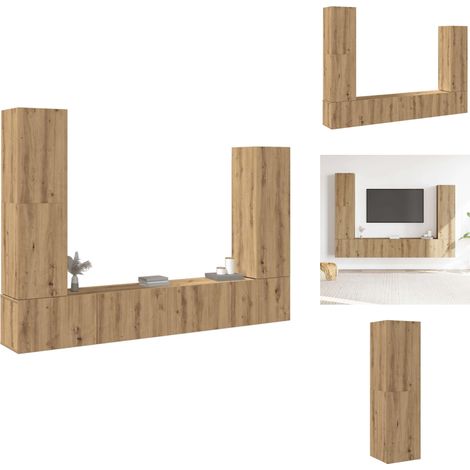 Ensemble de meuble TV mural 4 pcs chêne artisanal - Ensemble De Meubles TV - Ensembles De Meubles TV - Meuble TV - Meuble Hifi (1/5)
