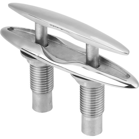 Taquet d'amarrage bateau navire 6 pouces acier inox 316 base ouverte poli miroir pour quai kayak dock 1 pièce (1/5)