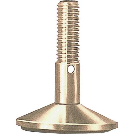 10 x PIEDINO REGOLABILE OTTONE MA12 X D 50 MM