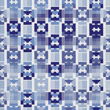 Outdoor Dekostoffe Oxford - Motiv blaues Schachbrett (1/5)