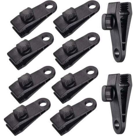 10 oeillets de serrage pour bâches, clips pour tentes tentes auvents fixations coupe-vent clips en plastique (1/5)
