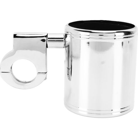 Universell verstellbarer Chrom-Getränkehalter für Motorrad-/Quad-Lenker (22 bis 32 mm Griffdurchmesser). (1/5)