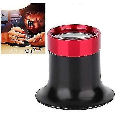 Loupe d'horloger, miroir grossissant, loupe oculaire 10x en alliage d'aluminium pour la réparation de montres, outils professionnels pour la réparation de bijoux, diamants et poinçons de pièces de mon (1/5)
