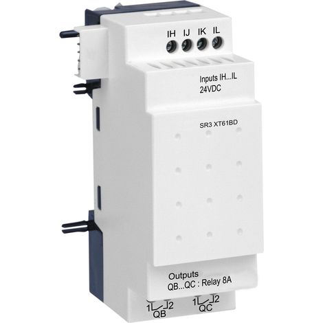 Module d'extension E/S TOR - 6 E S - 24 V CC - pour Zelio Logic - SR3XT61BD
