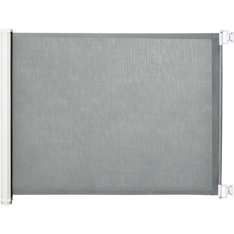 Retractable Pet Safety Gate, Folding Dog Barrier, Grey