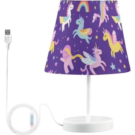 Kcldeci Jolie lampe de chevet licorne pour chambre à coucher (1/5)