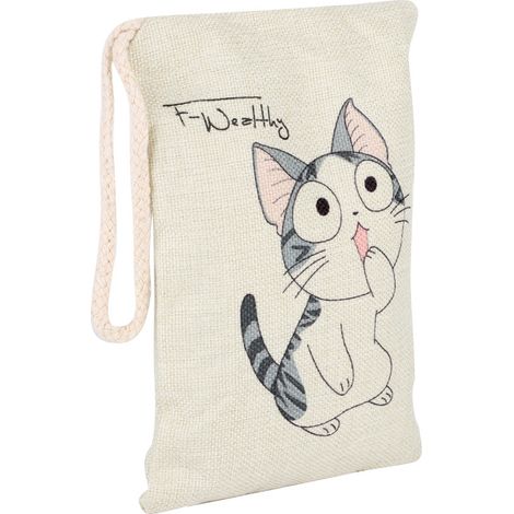 Sac purificateur d'air au charbon de bambou avec motif chat, désodorisant naturel pour l'intérieur de la voiture (1) (1/5)