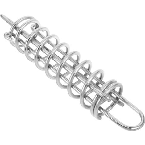 Ressort de Mouillage Bateau en Acier Inoxydable, Amortisseur de Câble D’accostage, 12,60x2,36 Po, Argenté, pour Yacht Ponton et Bateaux de Pêche, Fixation en Milieu Marin (1/5)