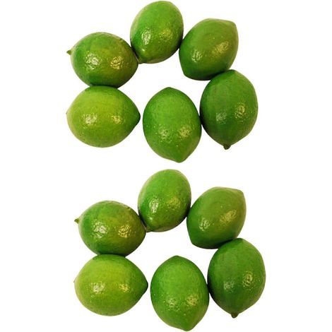 12 X réaliste réaliste Plastique artificiel Lime Citron Fruit Nourriture Faux décor de maison
