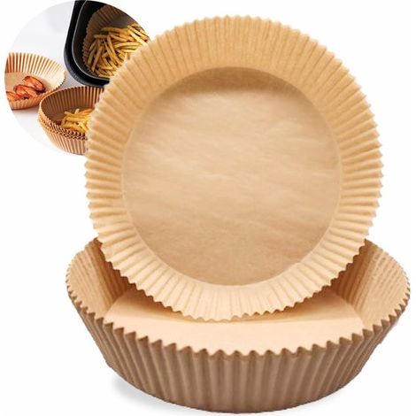 Papier sulfurisé pour friteuse à air chaud - Papier sulfurisé jetable - 50 feuilles - Ø 20 cm - Rond (1/5)
