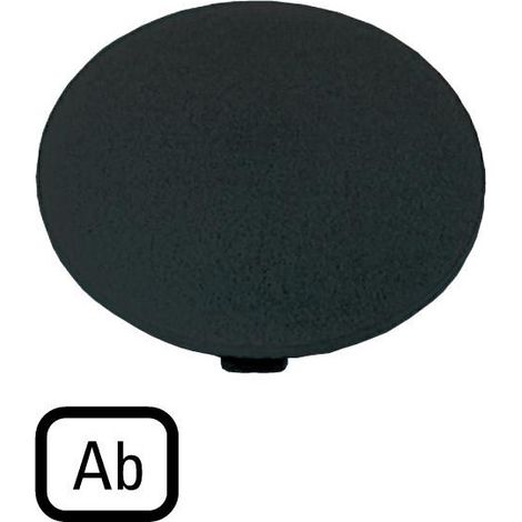 Étiquette bouton ' coup de poing ' noir AB EATON M22-XDP-S-D4