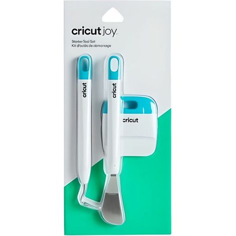 Cricut Joy Set in Weiß und Blau mit essenziellen Schneidewerkzeugen