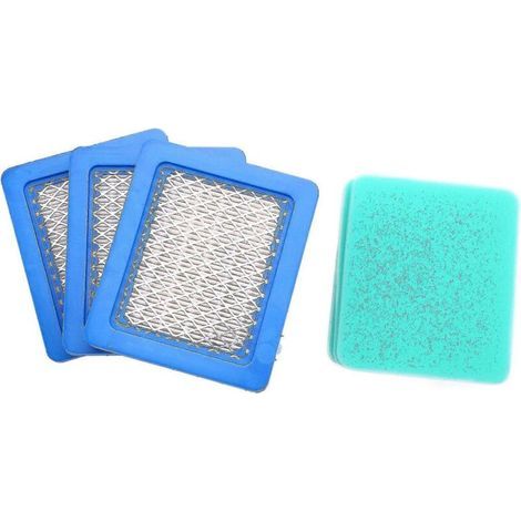 Satz mit 3 Luftfiltern 491588s mit Vorfilter für Briggs & Stratton Motoren