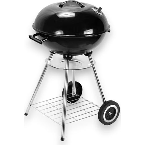 Barbacoa de carbón para exterior miami con chapa de acero 44x44xH71 cm