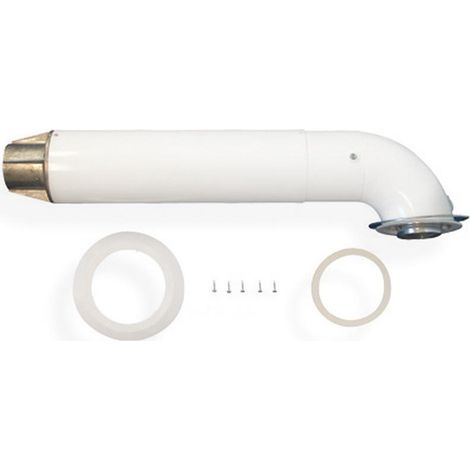 Elm Leblanc – Terminal horizontal télescopique 60/100 mm – Raccord fumisterie en plastique avec embout métallique – Longueur 800 mm – Pour évacuation chauffe-eau ventouse