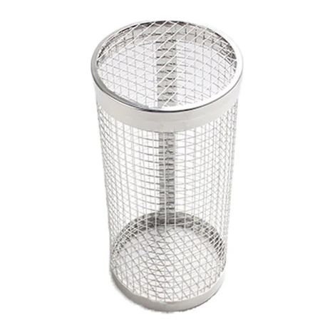 Ensemble de panier à griller rond pour barbecue, rouleau en maille d'acier inoxydable antiadhésive avec fourchette pour grillades en extérieur, 20 x 9,5 cm (1/5)