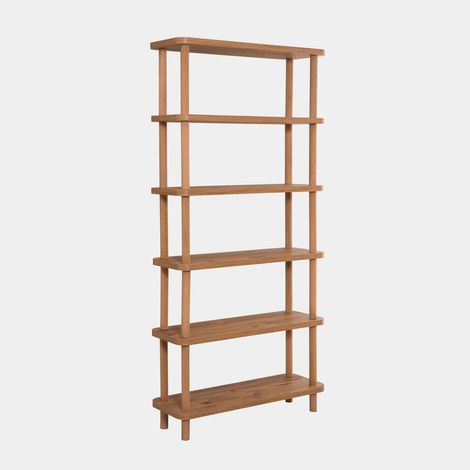 Moderne Holz-Bücherregal mit 5 Regalböden 80x168x28cm natur Gala