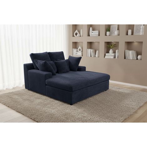 Lounge Chaiselongue AROSA Liege in Stoff Tilia Blau
