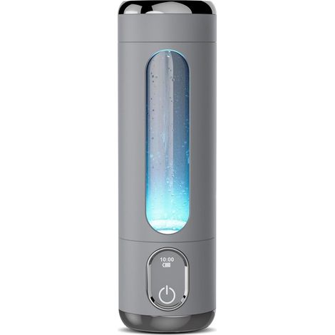 Botella de agua portátil con generador de hidrógeno: infusión de hidrógeno molecular H2 de hasta 6000 PPB,tecnología SPE/PEM,260 ml (Oscuro)