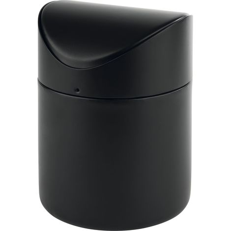 APS 40800 POUBELLE DE TABLE EN ACIER INOXYDABLE NOIR Ø 12 CM H 17 CM