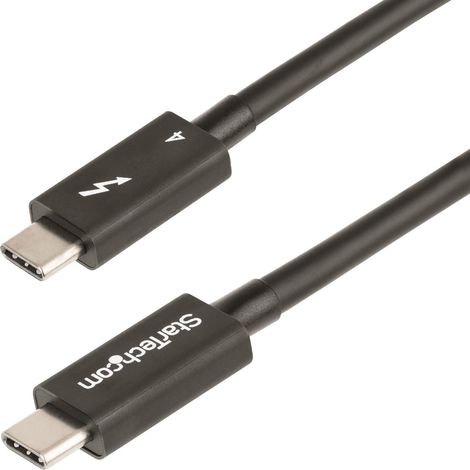 StarTech.com Cavo Thunderbolt 4 da 50cm - 40Gbps - PD 100W - Cavo Video/Trasferimento dati 4K/8K - Cavo Thunderbolt Certificato Intel Compatibile con USB4/Thunderbolt 3/USB 3.2/USB Tipo C/DisplayPort 