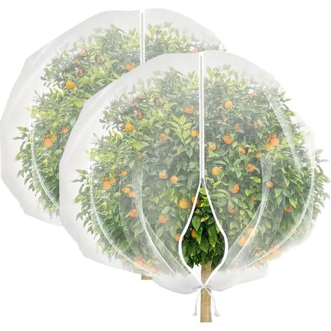 reti per alberi da frutto, rete a maglia fine per cespugli di mirtilli con cerniera e coulisse, protezione per piante da frutto e cespugli